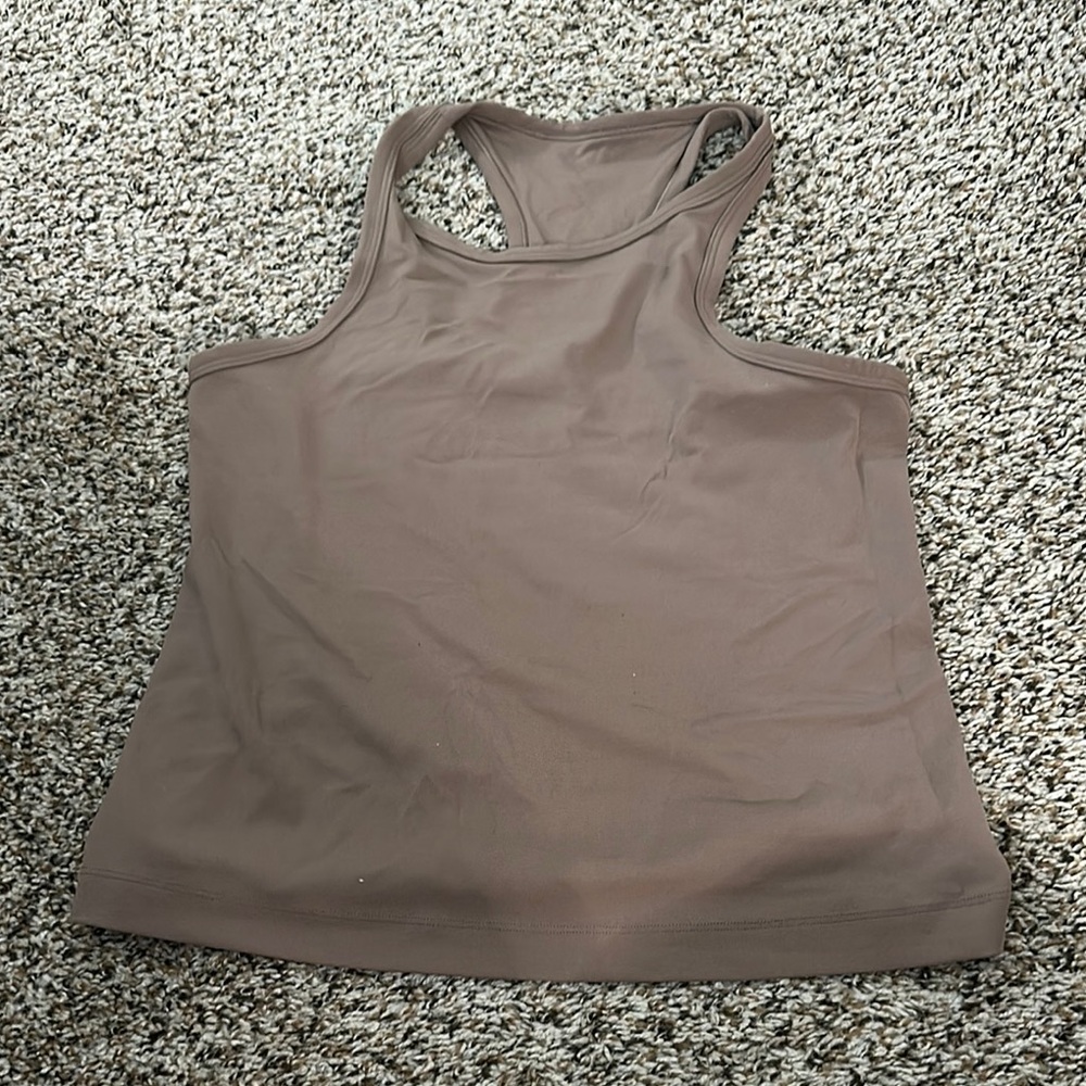 Lululemon Athletica Brown Fitted Sleeveless Tank Top